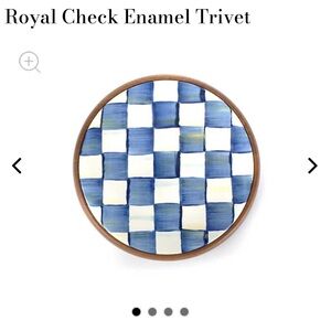 NEW MACKENZiE-CHiLDS Royal Check Small Trivet
